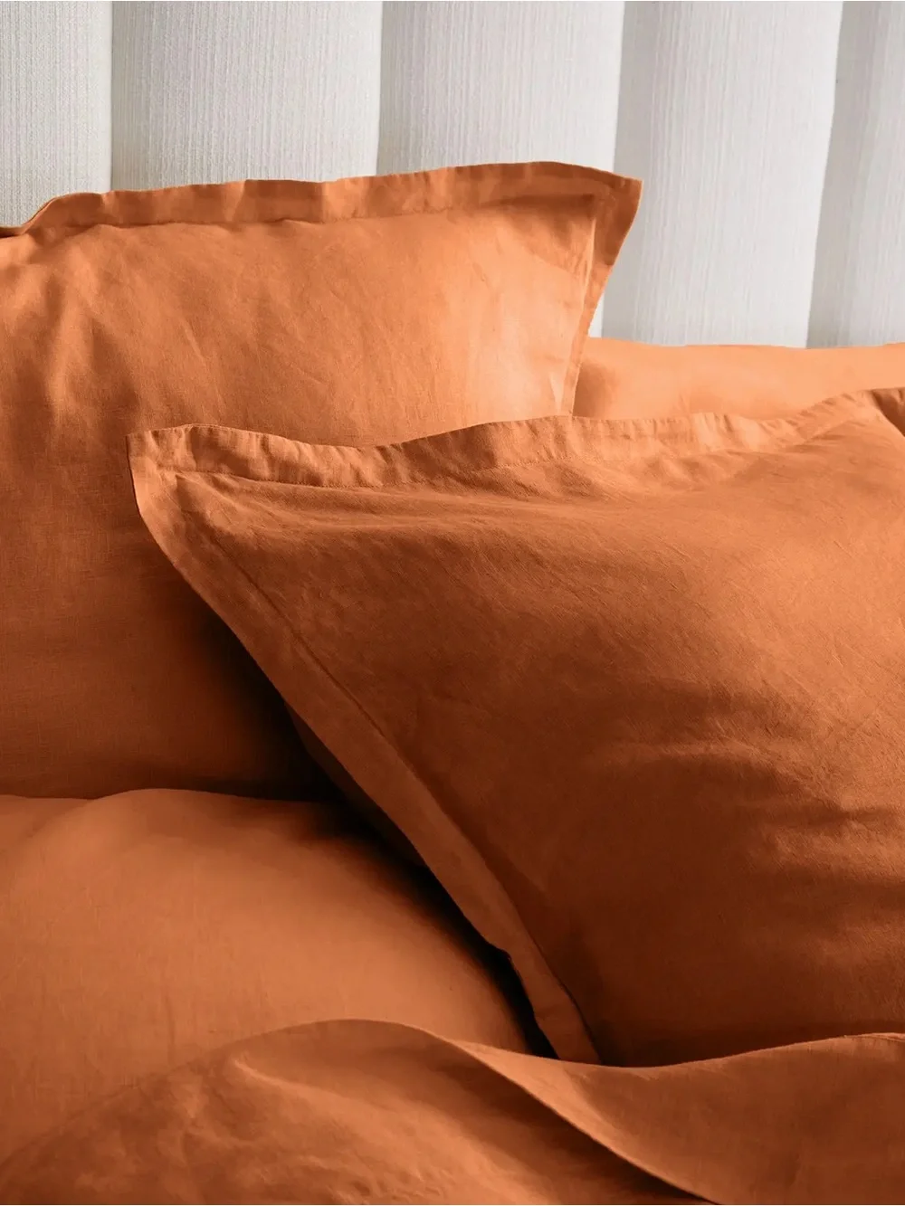 New Quince Mist Terra Cotta  Linen Pillow Sham - Square 26”